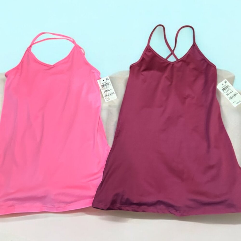 Ideology Women's Tank Top Magenta Rose & Pink Hustle Size Small NWT